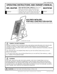 Mr. Heater MH35LP User's Manual