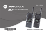Motorola Cls1110 User's Manual