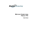 Motion Computing M1300 Instruction Manual