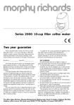 Morphy Richards Series 2000 User's Manual