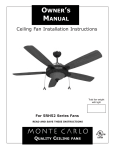 Monte Carlo Fan Company 5RH52 User's Manual