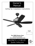 Monte Carlo Fan Company 5RDR User's Manual