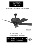 Monte Carlo Fan Company 5PAR52 User's Manual