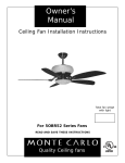 Monte Carlo Fan Company 5OBR52 User's Manual
