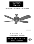 Monte Carlo Fan Company 5MYR56 User's Manual