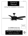 Monte Carlo Fan Company 5MMR54 User's Manual