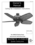 Monte Carlo Fan Company 5ML52 User's Manual