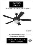 Monte Carlo Fan Company 5ED56WAD Series User's Manual