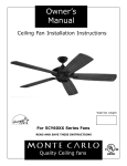 Monte Carlo Fan Company 5CY60XX User's Manual