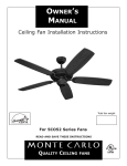 Monte Carlo Fan Company 5CO52 User's Manual