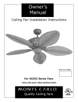 Monte Carlo Fan Company 5CE52 User's Manual