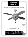 Monte Carlo Fan Company 4BN44WHD Series User's Manual