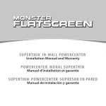 Monster FlatScreen SuperThin In-Wall PowerCenter 200 User's Manual