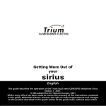 Mitsubishi Trium Sirius Operation Manual