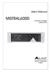 Mistral 6000 User's Manual
