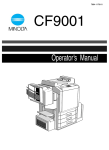 MINOLTA cf9001 Use and Maintenance Manual