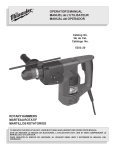 Milwaukee Tools Power Hammer 5303-20 User's Manual