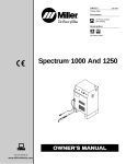 Miller Electric Spectrum 1000 User's Manual