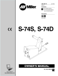 Miller Electric S-74D User's Manual