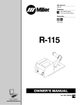 Miller Electric R-115 User's Manual