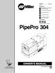 Miller Electric PipePro 304 User's Manual