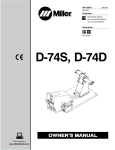 Miller Electric D-74S User's Manual