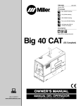Miller Electric Big 40 CAT User's Manual