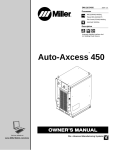 Miller Electric Auto-Axcess 450 User's Manual