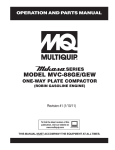 Mikasa MVC-88GE/GEW User's Manual