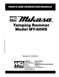 Mikasa Drums MT-60HS User's Manual