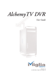 Miglia Technology AlchemyTV User's Manual