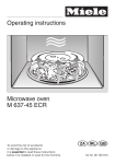 Miele M 637-45 ECR User's Manual