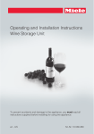Miele KWT 6322 UG Operating and Installation Instructions