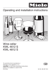 Miele KWL 4612 S User's Manual