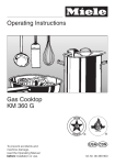 Miele KM360G User's Manual