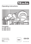 Miele Dishwasher G 658 SCVI User's Manual