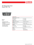 Miele DAR 1150 Specification Sheet