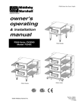 Middleby Marshall PS540 User's Manual