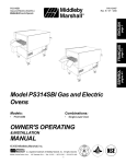 Middleby Marshall PS314SBI User's Manual