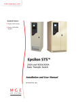MGE UPS Systems STS 200A User's Manual