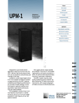 Meyer Sound UPM-1 User's Manual
