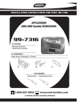 Metra Electronics 99-7316 User's Manual