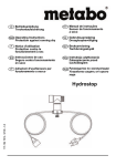 METABO Dry-running Sensor Hydrostop User's Manual