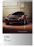 Mercedes Benz 2010 E-Class Sedan User's Manual