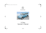 Mercedes Benz 2002 G 500 User's Manual