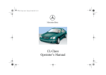 Mercedes Benz 2002 CL-Class User's Manual