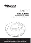 Memorex MPD8860 User's Manual