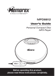 Memorex MPD8812 User's Manual