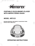 Memorex MP3123 User's Manual