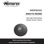 Memorex MMP8550 User's Manual